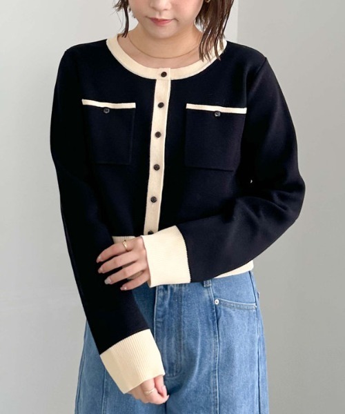 archives（アルシーヴ）の「ミラノリブニットカーディガン（カーディガン/ボレロ・レディース・アイボリー/ブラック/ブルー/ブラウン/レッド系その他・MEDIUM）」の7枚目の写真