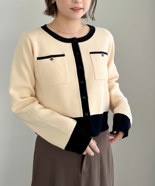 archives（アルシーヴ）の「ミラノリブニットカーディガン（カーディガン/ボレロ・レディース・アイボリー/ブラック/ブルー/ブラウン/レッド系その他・MEDIUM）」の11枚目の写真