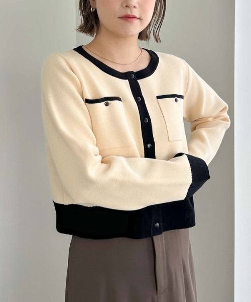 archives（アルシーヴ）の「ミラノリブニットカーディガン（カーディガン/ボレロ・レディース・アイボリー/ブラック/ブルー/ブラウン/レッド系その他・MEDIUM）」の12枚目の写真