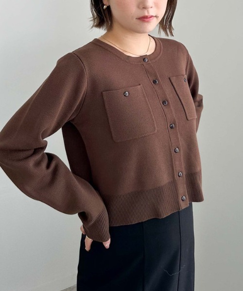 archives（アルシーヴ）の「ミラノリブニットカーディガン（カーディガン/ボレロ・レディース・アイボリー/ブラック/ブルー/ブラウン/レッド系その他・MEDIUM）」の16枚目の写真