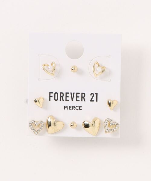 FOREVER 21（フォーエバー トゥエンティーワン）の「5SETハートピアス2（ピアス（両耳用）・レディース・ゴールド/シルバー・FREE）」の7枚目の写真