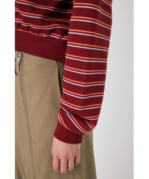 MOUSSY（マウジー）の「EMBROIDERY POLO プルオーバー（スウェット・レディース・オフホワイト/ネイビー/ボルドー・FREE）」の15枚目の写真