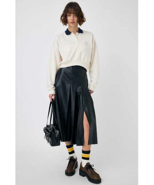 MOUSSY（マウジー）の「EMBROIDERY POLO プルオーバー（スウェット・レディース・オフホワイト/ネイビー/ボルドー・FREE）」の21枚目の写真