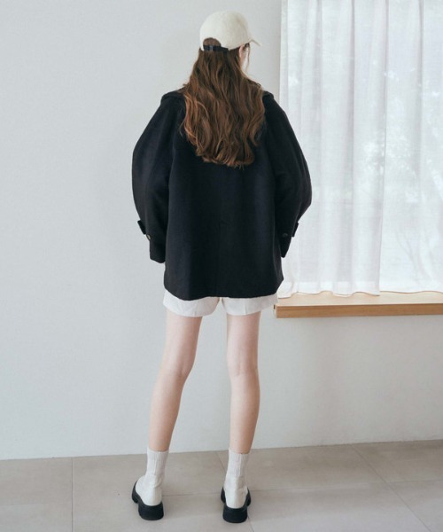 archives（アルシーヴ）の「シャギーダブルコート（その他アウター・レディース・アイボリー/グレー/ブラック・MEDIUM）」の10枚目の写真