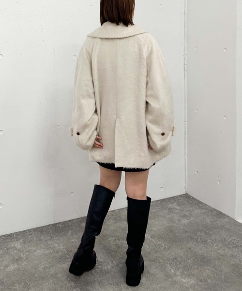 archives（アルシーヴ）の「シャギーダブルコート（その他アウター・レディース・アイボリー/グレー/ブラック・MEDIUM）」の19枚目の写真