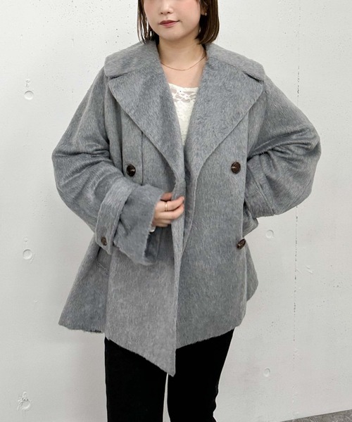 archives（アルシーヴ）の「シャギーダブルコート（その他アウター・レディース・アイボリー/グレー/ブラック・MEDIUM）」の20枚目の写真