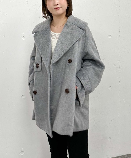 archives（アルシーヴ）の「シャギーダブルコート（その他アウター・レディース・アイボリー/グレー/ブラック・MEDIUM）」の21枚目の写真