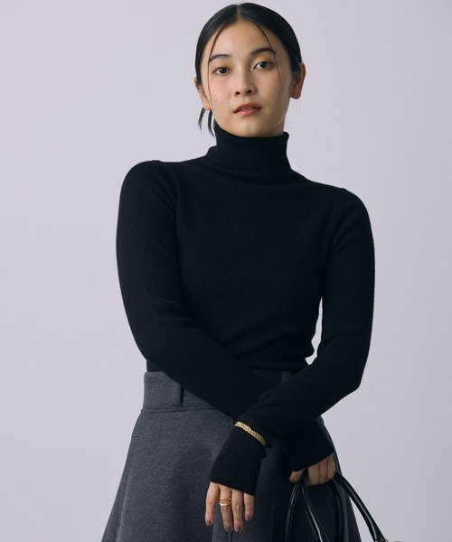 BABYLONE（バビロン）の「リブタートルニットプルオーバー（ニット/セーター・レディース・オフホワイト/グレー/ブラック・フリー）」の16枚目の写真