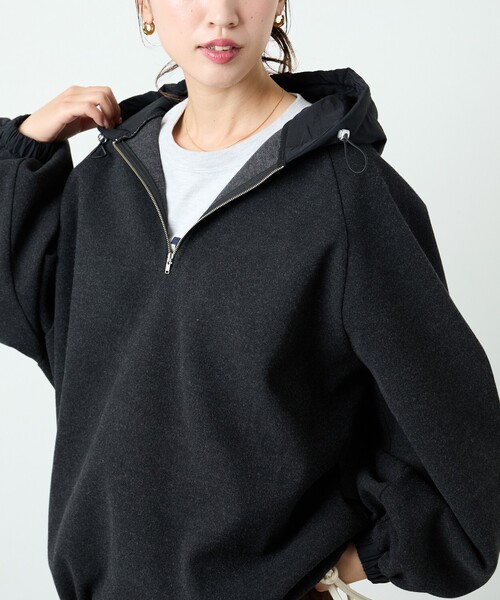 【セール】限定展開 中綿 異素材 ドッキング 切り替え パーカー（パーカー）｜FREAK'S STORE（フリークスストア）