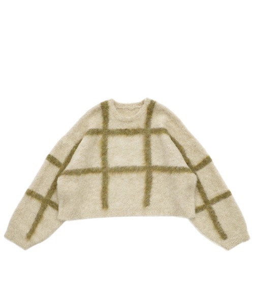 ニット セーター 「ZOZO限定」チェック柄シャギーニット レディース ZOZO限定】チェック柄シャギーニット（ニット/セーター