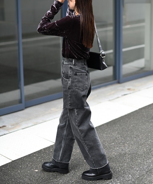 Marient（マリエント）の「ベロアTOPS（Tシャツ/カットソー・レディース・ブラック/ダークブラウン/ブラウン・FREE）」の10枚目の写真