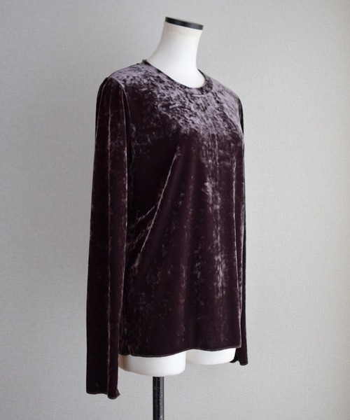 Marient（マリエント）の「ベロアTOPS（Tシャツ/カットソー・レディース・ブラック/ダークブラウン/ブラウン・FREE）」の13枚目の写真