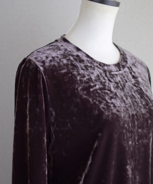 Marient（マリエント）の「ベロアTOPS（Tシャツ/カットソー・レディース・ブラック/ダークブラウン/ブラウン・FREE）」の15枚目の写真