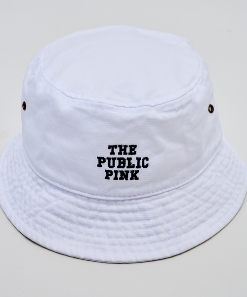 PUBLICPINK/パブリックピンク】EMBROIDERY Logo Bucket Hat