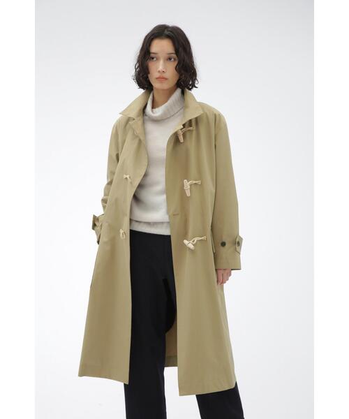MARGARET HOWELL(マーガレットハウエル)の「DENSE COTTON POPLIN(ダッフルコート・レディース・ブラック/ベージュ・2/1)」の1枚目の写真