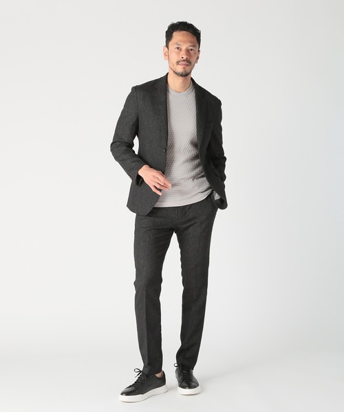 MEN'S BIGI（メンズビギ）の「【ACTIVE TAILOR/アクティブテイラー】カラミメッシュストレッチジャケット（テーラードジャケット・メンズ・ブラック/ネイビー/ベージュ/ブルー・01/02/04/03）」の13枚目の写真