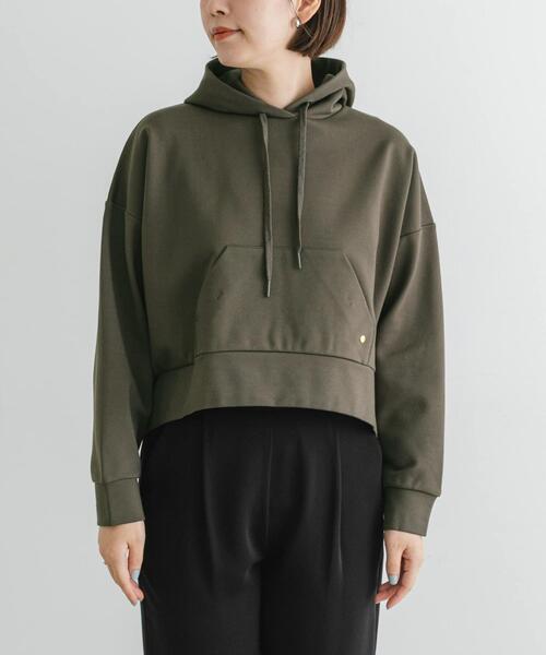 F by ROSSO(エフバイロッソ)の「F by ROSSO 『UR TECH』裏起毛ポンチプルパーカー(パーカー・レディース・モカ/ブラック・FREE)」の8枚目の写真