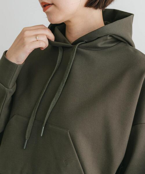 F by ROSSO(エフバイロッソ)の「F by ROSSO 『UR TECH』裏起毛ポンチプルパーカー(パーカー・レディース・モカ/ブラック・FREE)」の10枚目の写真