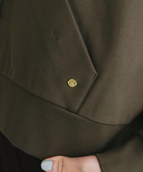 F by ROSSO(エフバイロッソ)の「F by ROSSO 『UR TECH』裏起毛ポンチプルパーカー(パーカー・レディース・モカ/ブラック・FREE)」の11枚目の写真