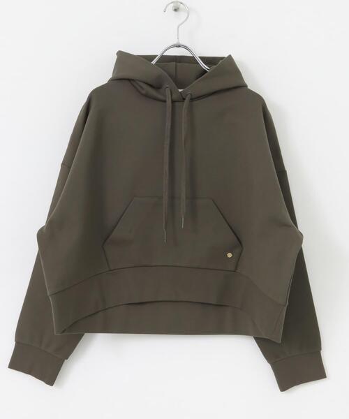 F by ROSSO(エフバイロッソ)の「F by ROSSO 『UR TECH』裏起毛ポンチプルパーカー(パーカー・レディース・モカ/ブラック・FREE)」の12枚目の写真