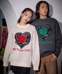 PBLIM | 《UNISEX》ハートレコードニット(ニット/セーター)