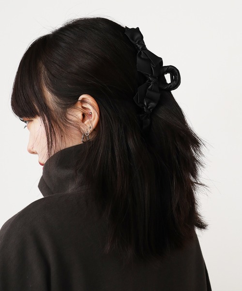 TRESSE レザーRUBAN リボンヘアクリップ LEATHER-RUBAN-