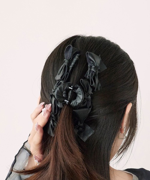 TRESSE/トレス LEATHER RUBAN CLIP ヘアクリップ（バレッタ/ヘア