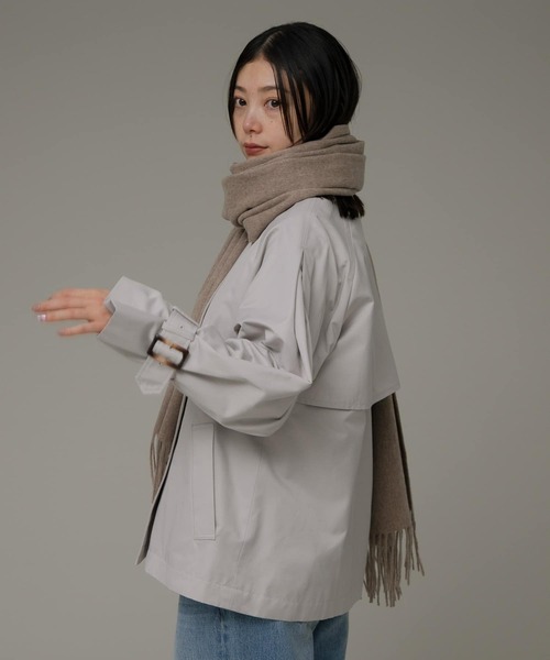 URBAN RESEARCH Sonny Label（アーバンリサーチサニーレーベル）の「大判ウールストール（ストール/ショール・レディース・チャコールグレー/ライトグレー/ブラック/ベージュ・ONE）」の10枚目の写真