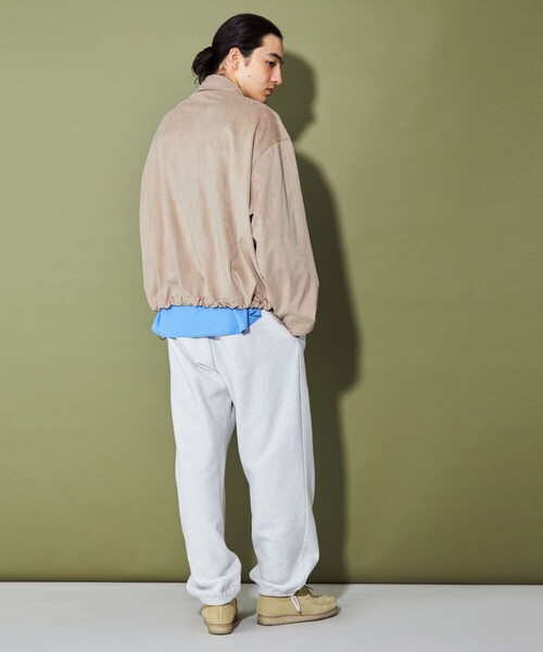 CITEN（シテン）の「＜CITEN＞スエードライクバルーンシャツジャケット（ブルゾン・メンズ・ブラック/ベージュ・M/L）」の5枚目の写真