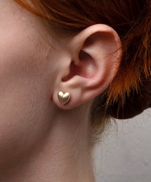 〈LOINE〉マット メタル ハート ピアス