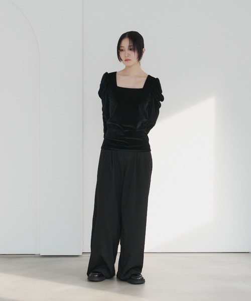 tシャツ Velor cut tops　　ベロアカットトップス レディース powersholl velor tops/パワショルベロアトップス（Tシャツ