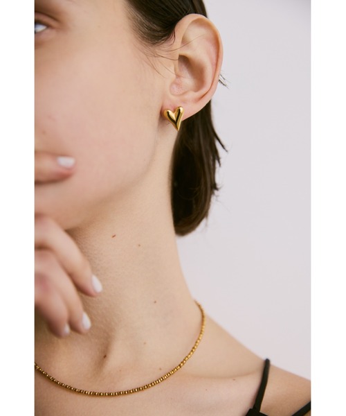 【BIMBA Y LOLA】メタル製ミニハートピアス シルバー925ミニハート ピアス / yoaa | ファッション通販