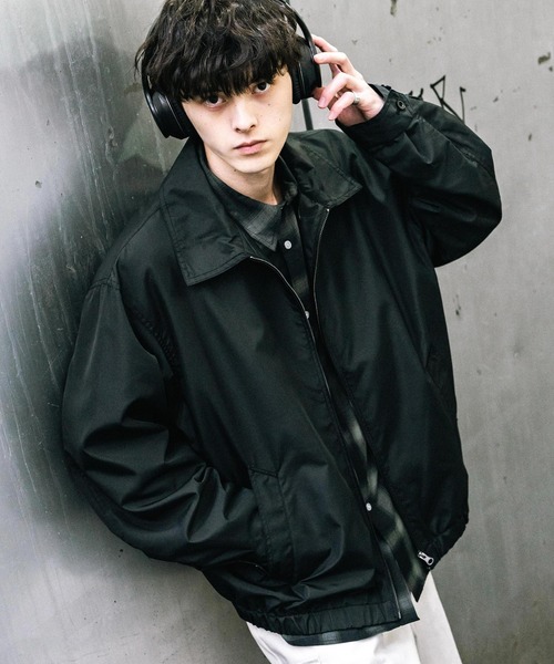 Rocky Monroe(ロッキーモンロー)の「オーバーサイズ ポリDEWSPOショート丈ブルゾン スイングトップ(ブルゾン・メンズ・ブラック/カーキ/ネイビー・M/L/XL)」の11枚目の写真