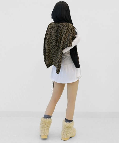 minsobi（ミンソビ）の「スリムフィットシャーリングワンピース ローライズミニーワンピース シャーリングミニワンピ 裏起毛 冬ワンピース タイトワンピース（ワンピース・レディース・ブラック/ブラウン/アイボリー・FREE）」の15枚目の写真