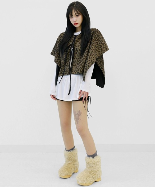 minsobi（ミンソビ）の「スリムフィットシャーリングワンピース ローライズミニーワンピース シャーリングミニワンピ 裏起毛 冬ワンピース タイトワンピース（ワンピース・レディース・ブラック/ブラウン/アイボリー・FREE）」の13枚目の写真