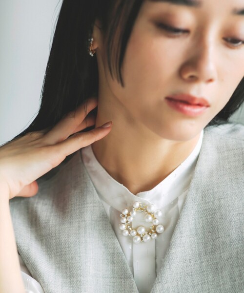 THE SHOP TK (ザ ショップ ティーケー )の「◆コットンパールブローチ(ブローチ/コサージュ・レディース・シルバー/ゴールド・00)」の6枚目の写真