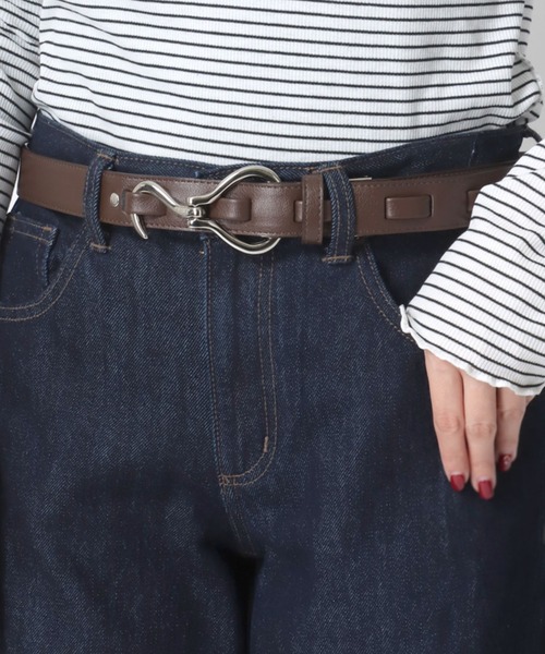 MARUKAWA（マルカワ）の「シルバー フックバックル ベルト 30mm（ベルト・レディース・ブラック/ホワイト/ダークブラウン・FREE）」の13枚目の写真