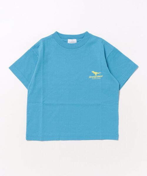 GROOVY COLORS(グルービーカラーズ)の「DINOSAUR SOUNDS Tee(Tシャツ/カットソー・キッズ・ライトブルー/ホワイト・120/110/100)」の4枚目の写真