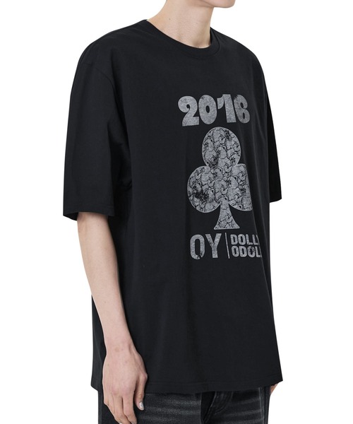 OY(オーワイ)の「『OY/オーワイ』 CLOVER ODOLLY TEE/クローバーオードリー半袖Tシャツ(Tシャツ/カットソー・レディース・ブラック/ホワイト・XL/M)」の4枚目の写真