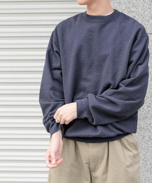 FORK&SPOON（フォークアンドスプーン）の「FORK&SPOON　スーピマコットン混反毛クルーネックスウェット（スウェット・メンズ・スミクロ/ライトブルー・4/5）」の3枚目の写真