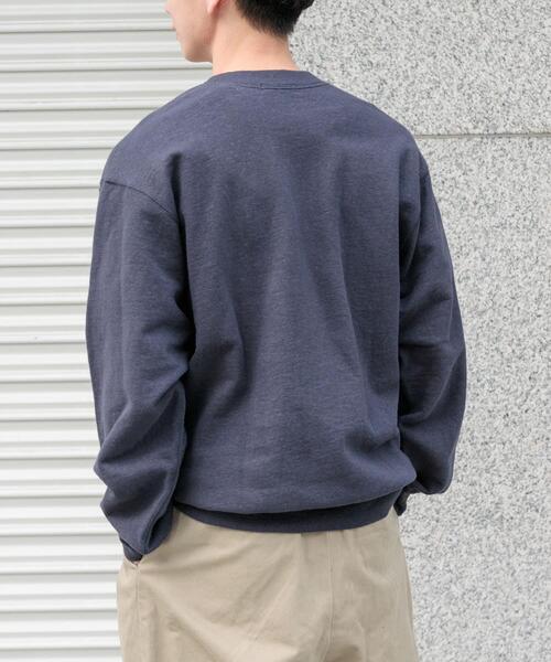 FORK&SPOON（フォークアンドスプーン）の「FORK&SPOON　スーピマコットン混反毛クルーネックスウェット（スウェット・メンズ・スミクロ/ライトブルー・4/5）」の5枚目の写真