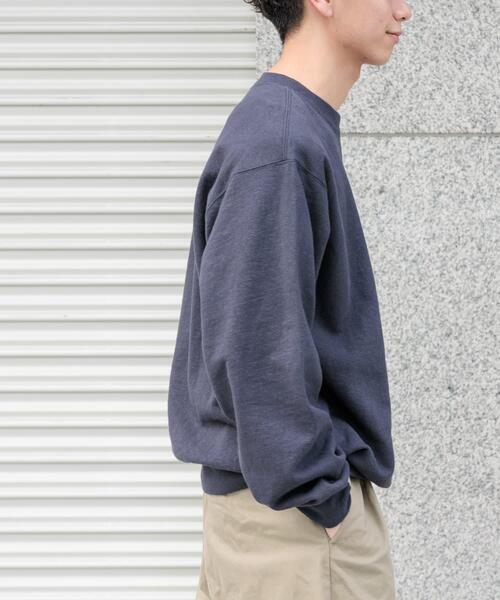 FORK&SPOON（フォークアンドスプーン）の「FORK&SPOON　スーピマコットン混反毛クルーネックスウェット（スウェット・メンズ・スミクロ/ライトブルー・4/5）」の7枚目の写真