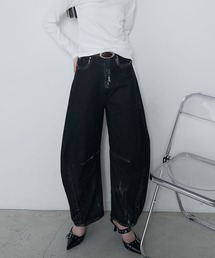 le ELMi | Foil paint curve denim pants / ホイルペイントカーブデニムパンツ(デニムパンツ)