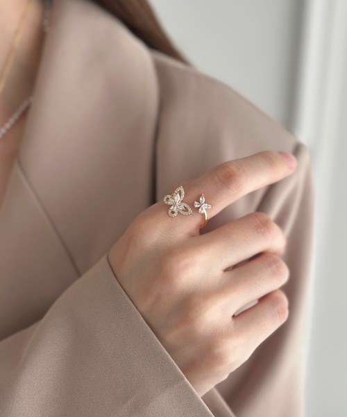 セール】キュービック バタフライ リング（リング）｜sowang（ソワン