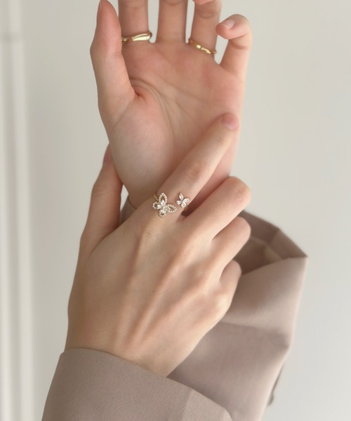 セール】キュービック バタフライ リング（リング）｜sowang（ソワン