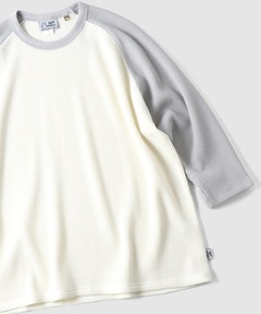 ワッフル8分袖TEE