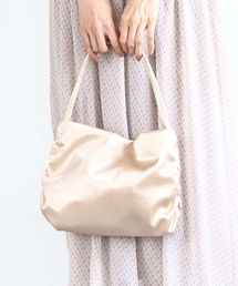 MK MICHEL KLEIN | [2WAY]サイドギャザーサテントートバッグ(ハンドバッグ)