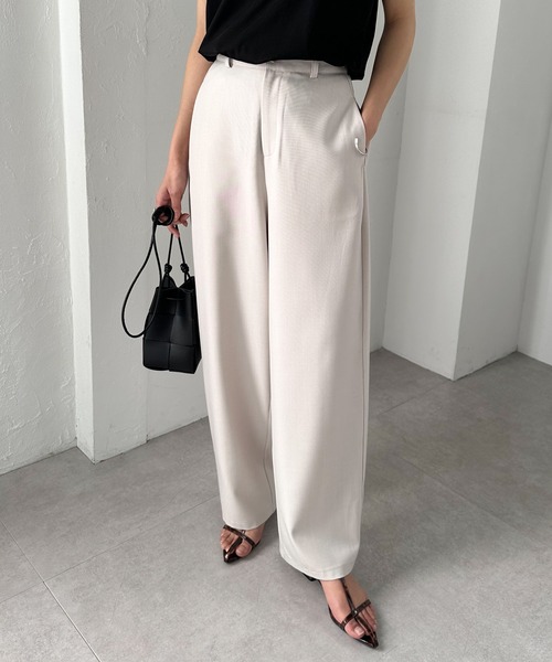 RANAN（ラナン）の「【4サイズ展開】きれいめ素材カーブスラックス（その他パンツ・レディース・ブラック/アイボリー/グレー/ベージュ・LL/L/M/S）」の11枚目の写真