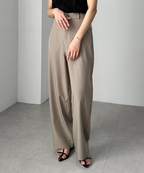 RANAN（ラナン）の「【4サイズ展開】きれいめ素材カーブスラックス（その他パンツ・レディース・ブラック/アイボリー/グレー/ベージュ・LL/L/M/S）」の15枚目の写真