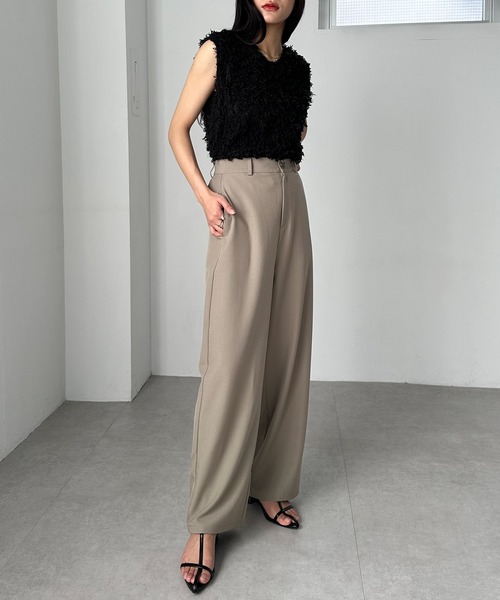 RANAN（ラナン）の「【4サイズ展開】きれいめ素材カーブスラックス（その他パンツ・レディース・ブラック/アイボリー/グレー/ベージュ・LL/L/M/S）」の14枚目の写真